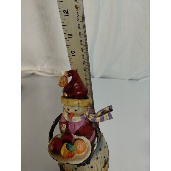 Jim Shore Snowman 112254 Winter's Bounty 2003 Pear,Apple Theme  Preowned - Picture 2 of 8